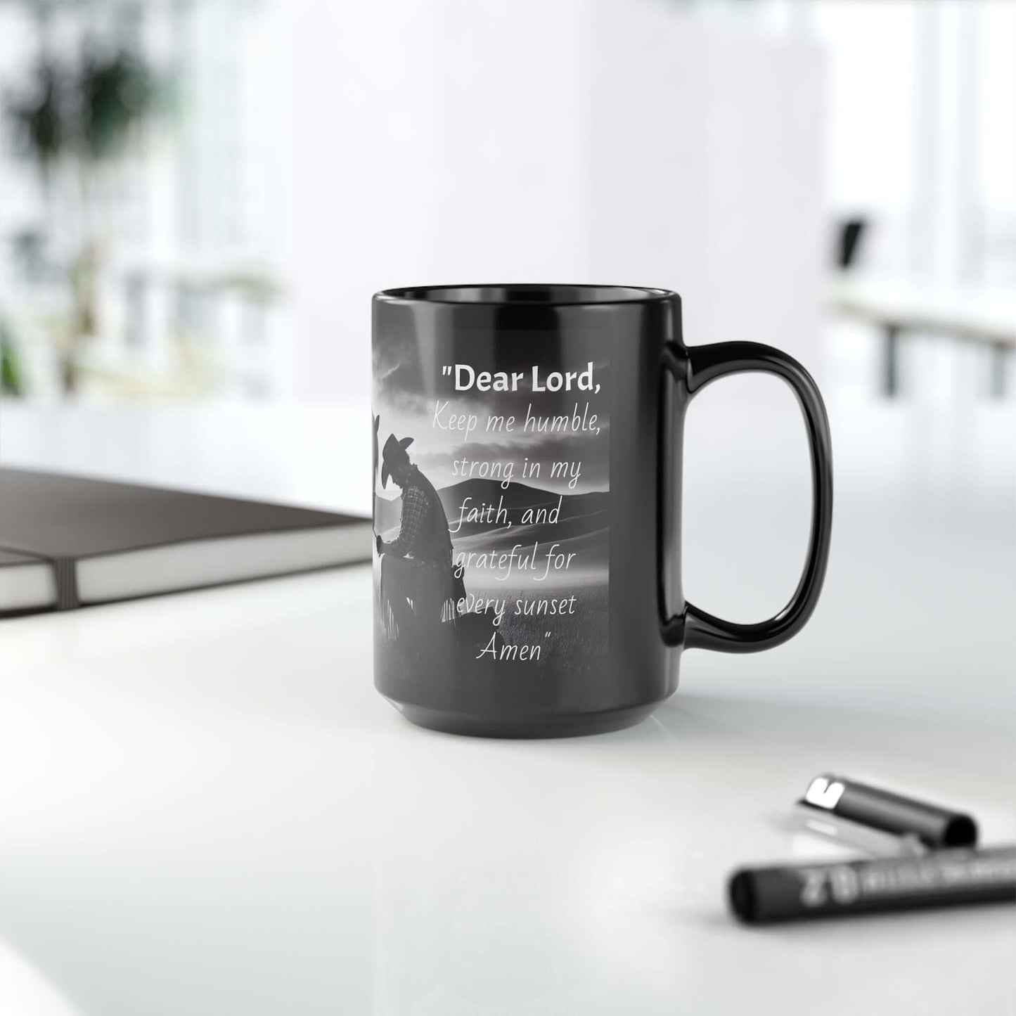 Praying Cowboy Mug, Western Coffee Mug, Inspirational Gifts
