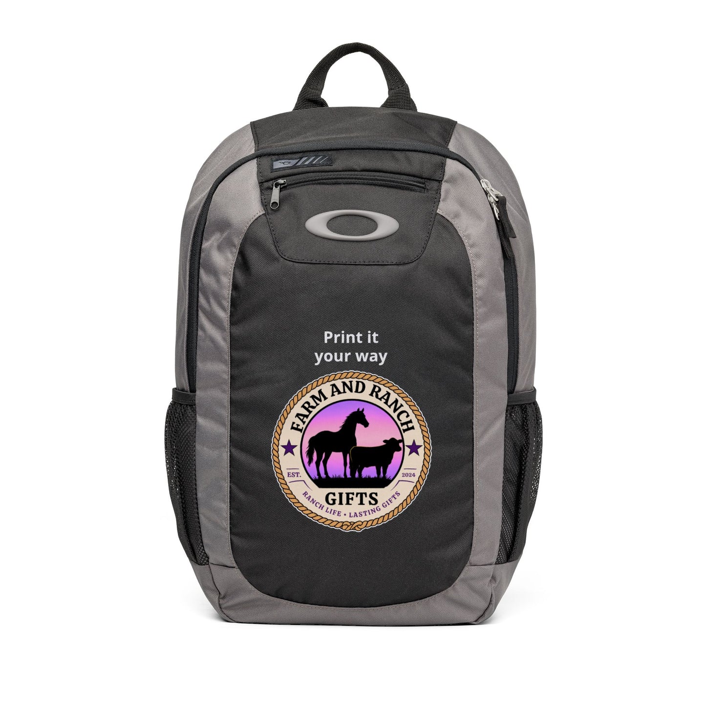 Personalize IT Backpack featuring custom logo for Farm and Ranch gifts, durable and weather-ready.