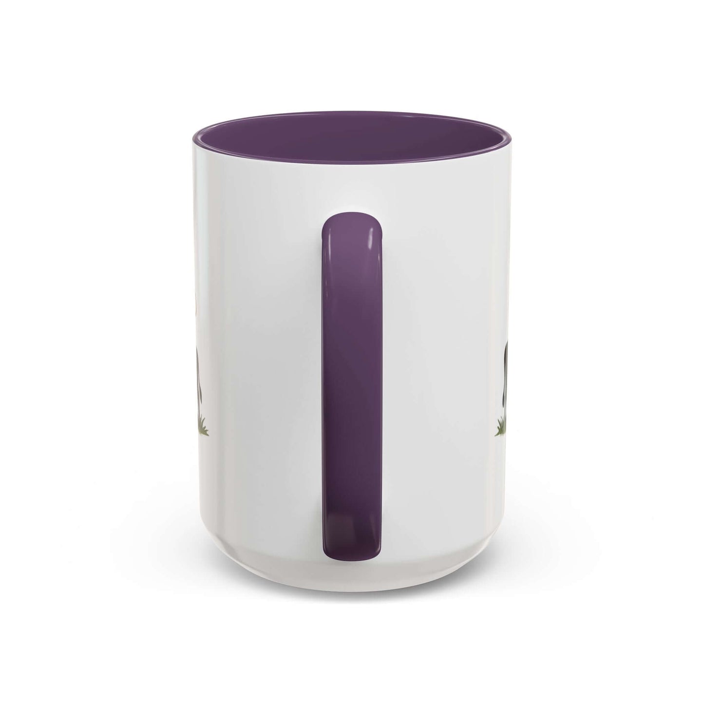Cow Lovers Mug with purple handle, perfect for coffee lovers and Western gifts.