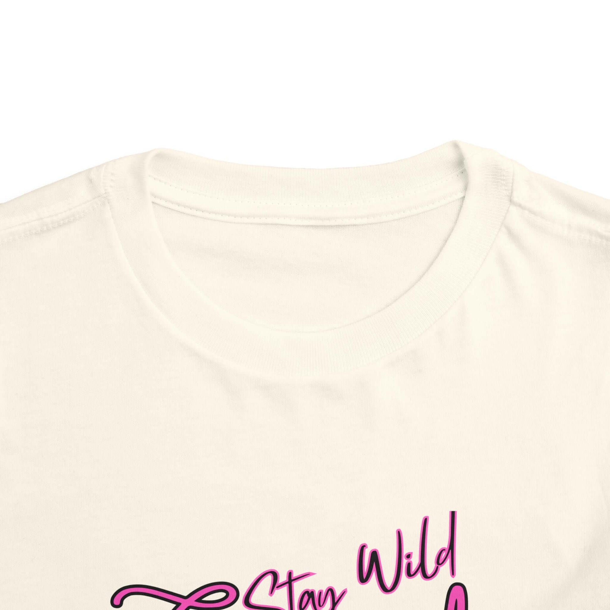 Toddler Cowgirl Tee featuring a soft cotton fabric and playful 'Stay Wild Cowgirl' design for children apparel.