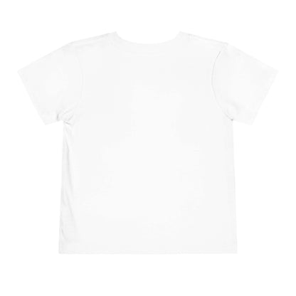 Back view of the Toddler Cowgirl Tee, a soft white children apparel shirt for comfy playtime.