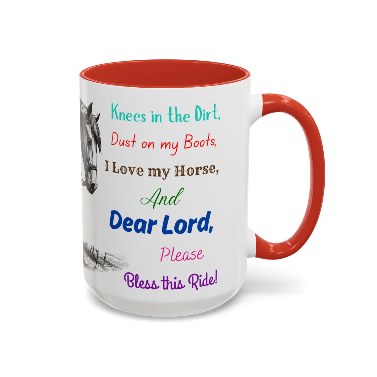 Praying Cowgirl Inspirational Coffee Mug, Horse Lover Cups