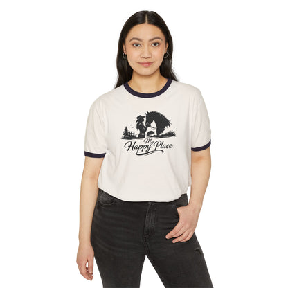 Horse Lover T-Shirt - Here's My Happy Place Tee for Women