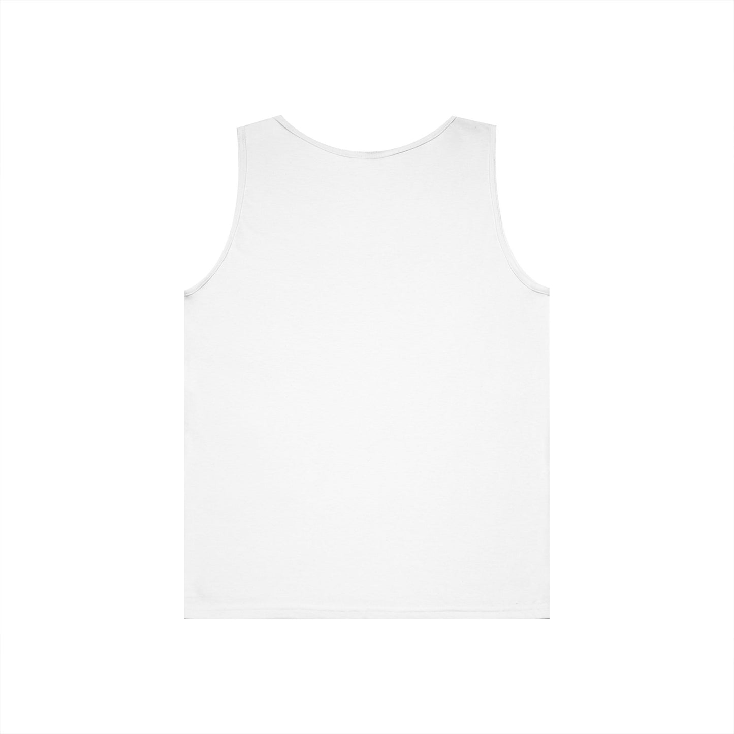 Back view of a plain white Horse Lover Tank Top, ideal for country gifts and custom farm shirts.