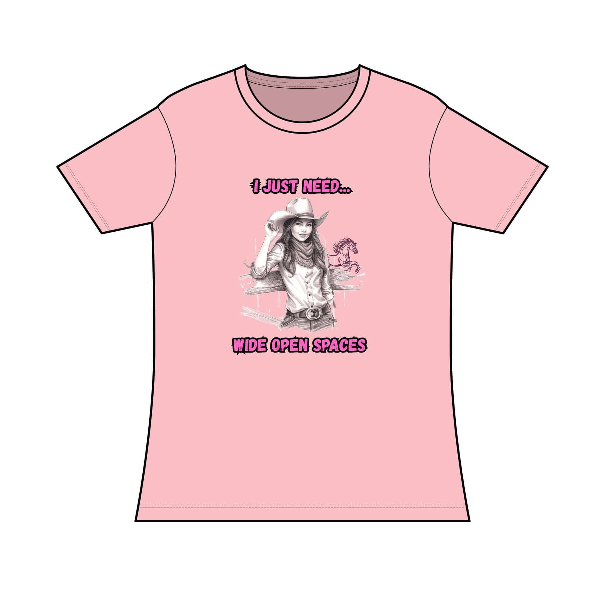Cowgirl Graphic Tee, I Just Need Wide Open Spaces T-Shirt