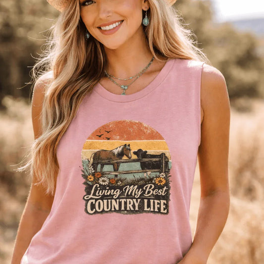 Country Life Tank Top, Western Tank Apparel, Farm Tees - The Best New Thing