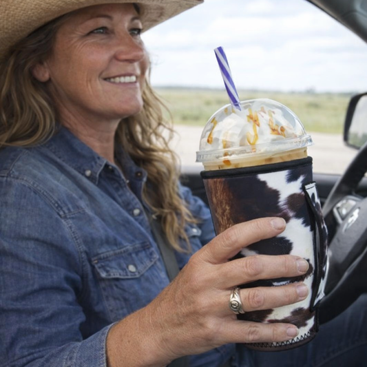 Iced Drink Sleeves, Western Reusable Coolie Sleeve, Neoprene Sleeve