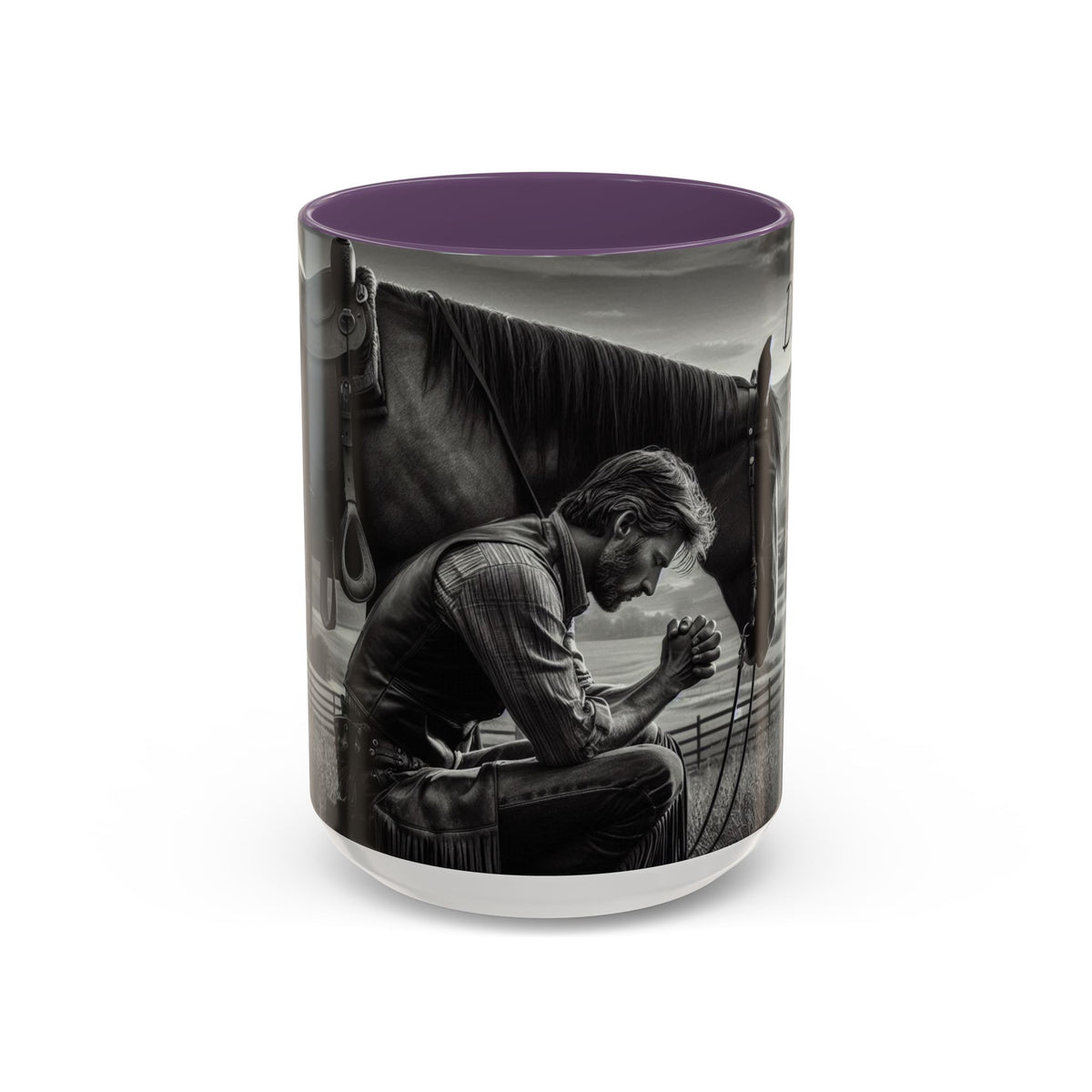 Praying Cowboy Inspirational Coffee Mug, Western Theme Mug