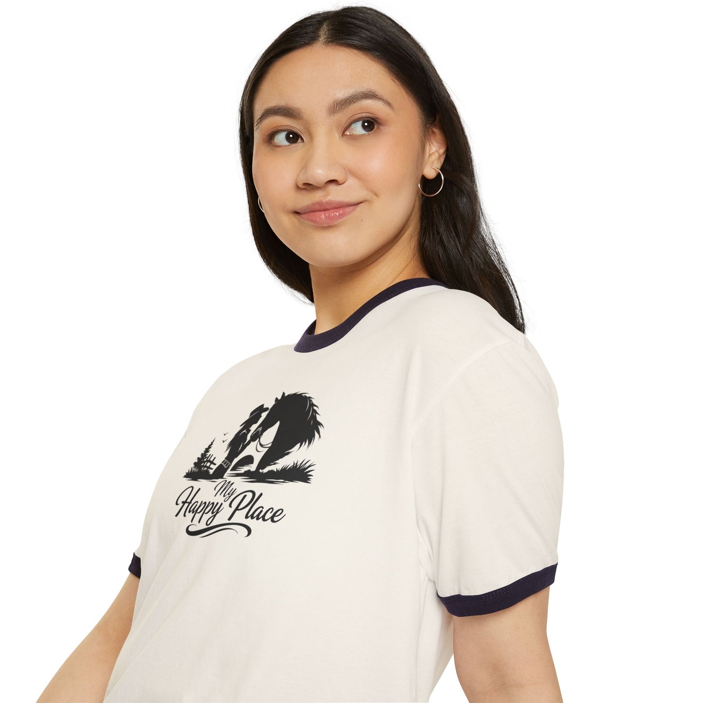 Horse Lover T-Shirt - Here's My Happy Place Tee for Women