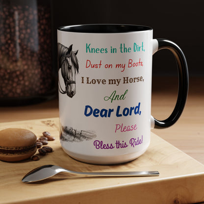 Praying Cowgirl Inspirational Coffee Mug, Horse Lover Cups
