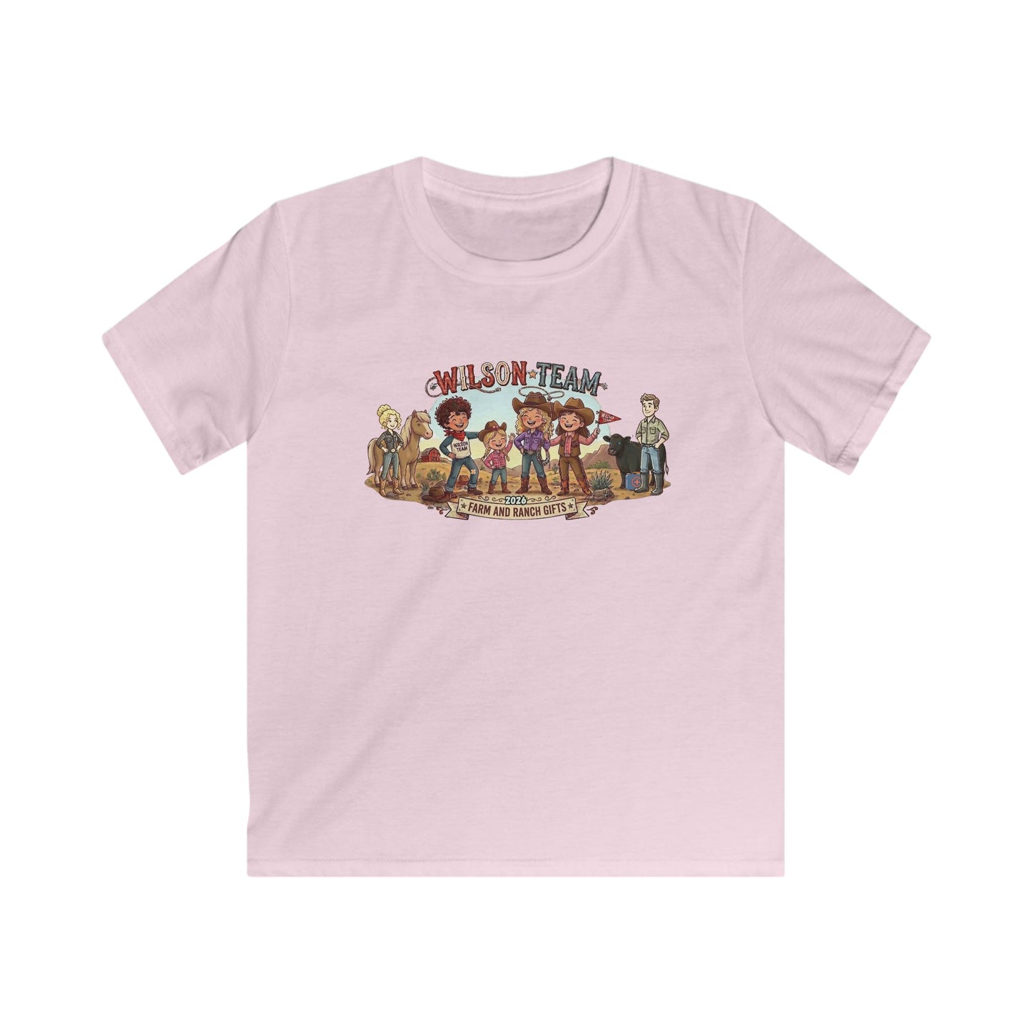 Kids Custom Tee featuring a colorful cartoon adventure illustration for outdoor play.