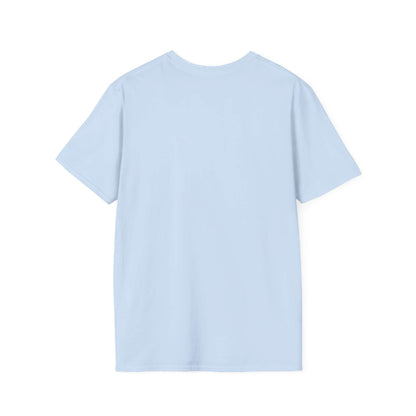 Back view of a light blue Funny Farm Wife Shirt, showcasing its soft fabric and relaxed fit.