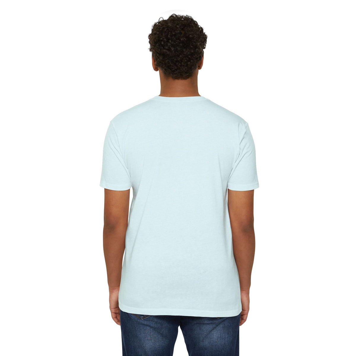 Back view of a man wearing the I Like It When You Are Nice to Me T-Shirt in soft, vintage-style fabric.