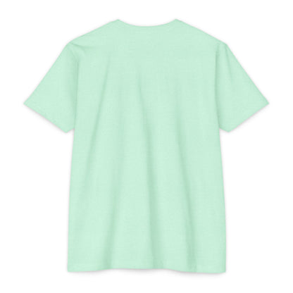 Back view of the I Like It When You Are Nice to Me T-Shirt in mint green color, showcasing its classic fit and soft fabric.