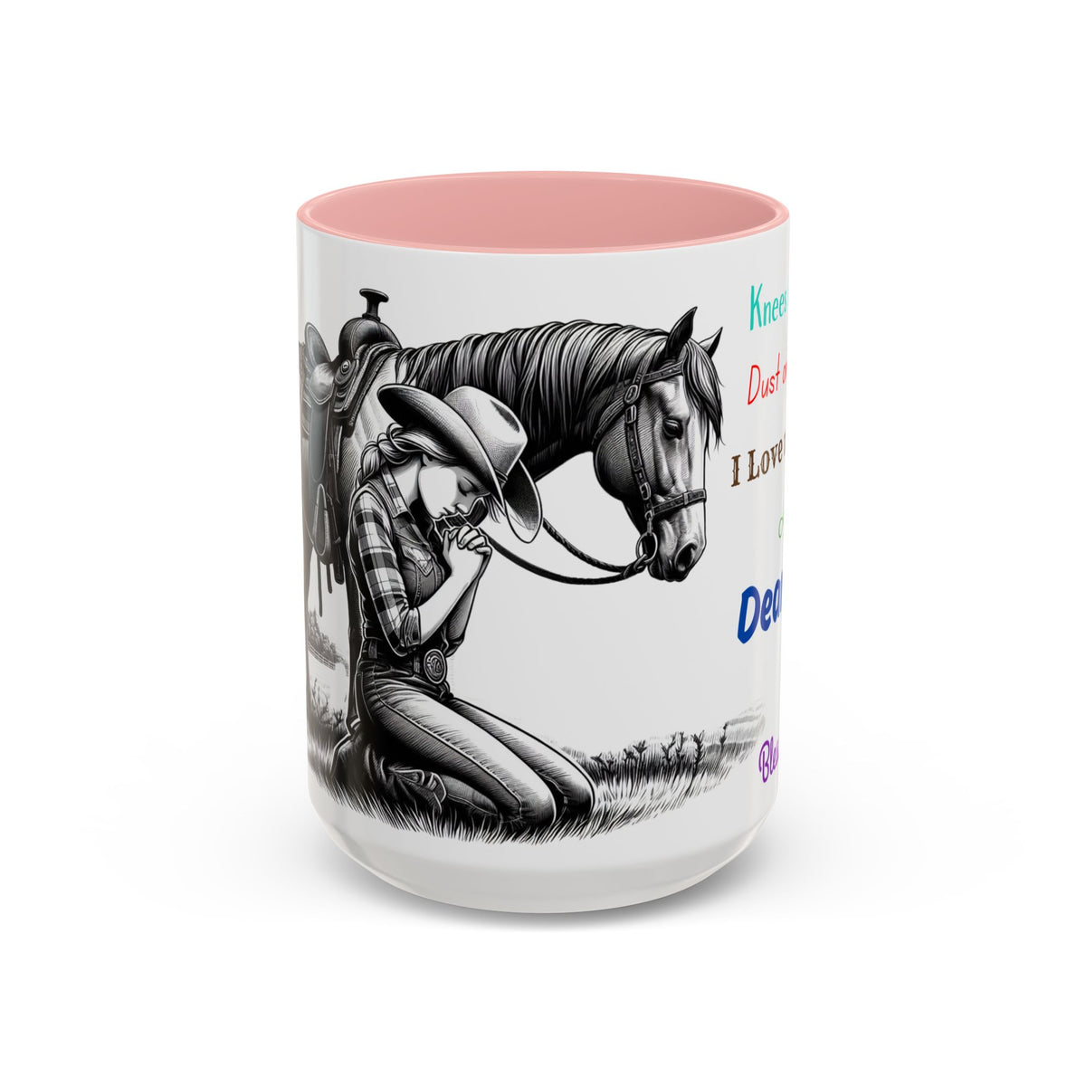 Praying Cowgirl Inspirational Coffee Mug, Horse Lover Cups