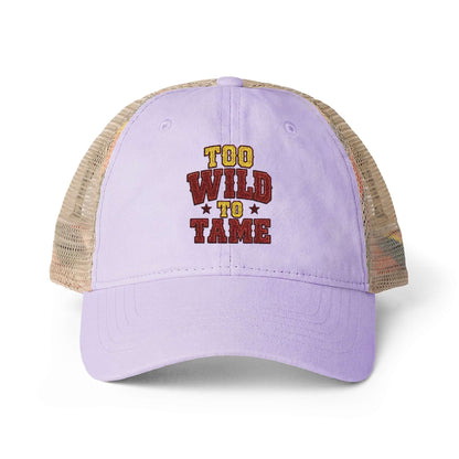 Women's Washed Mesh Hat Cowgirl Chic Ball Cap, Too Wild to Tame Hat