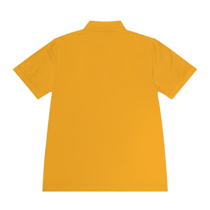 Back view of Personalize Sport Polo Shirt in vibrant yellow, designed for comfort and performance.
