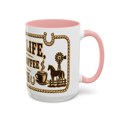 Ranch Life Coffee Mug, Fundraiser Mugs, Silent Auction Coffee Cups