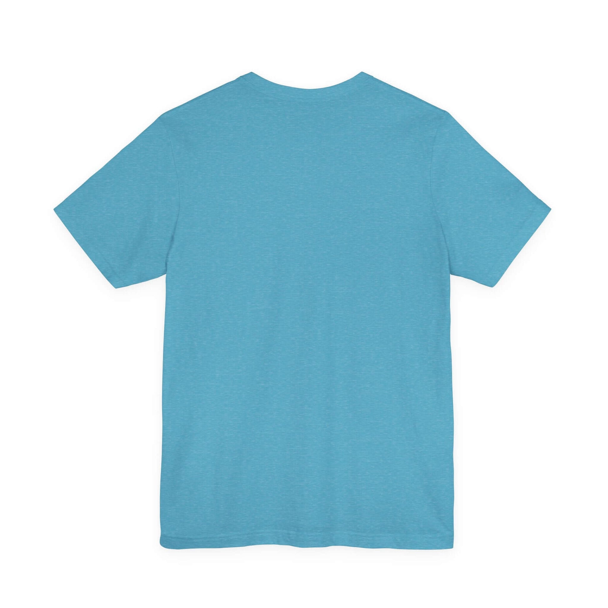 Back view of Life's A Beach Western Tee in light blue color, showcasing relaxed retail fit for cowgirl apparel.