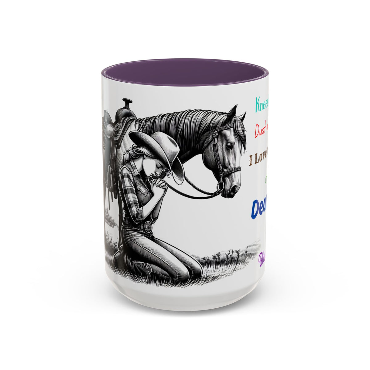 Praying Cowgirl Inspirational Coffee Mug, Horse Lover Cups