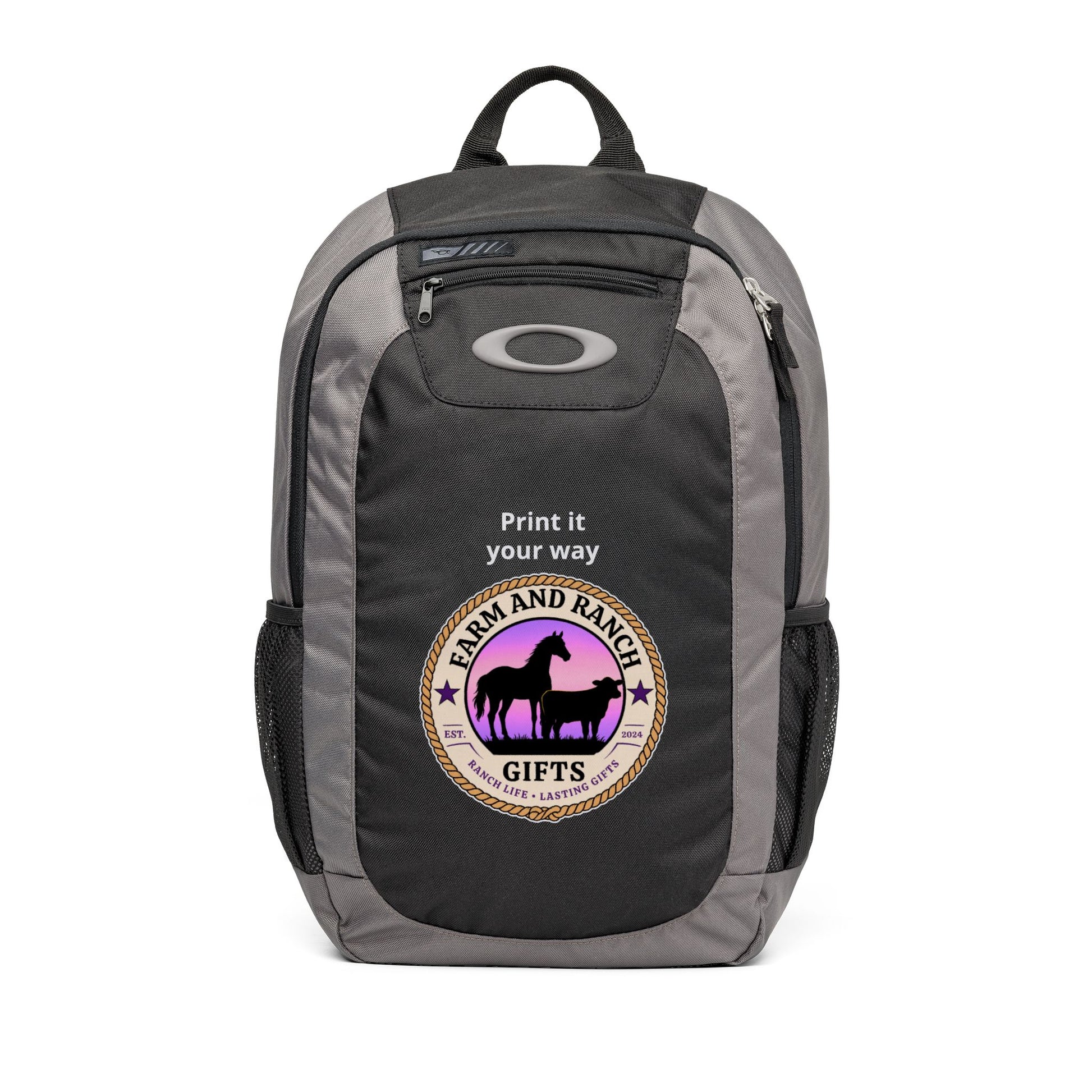 Personalize IT Backpack featuring custom logo for Farm and Ranch gifts, durable and weather-ready.