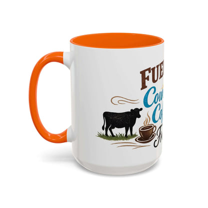 Cow Lovers Mug featuring a playful design with a cow and coffee cup.