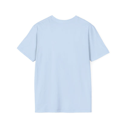 Back view of Farm Life T-Shirt in soft blue, ideal for ranchers and outdoor enthusiasts.