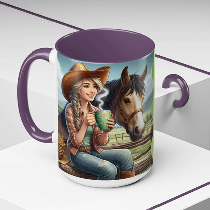 Horse Lover Coffee Mug, Coffee Lover Cup, Cowgirl Gifts