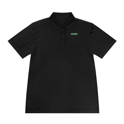 Personalize Sport Polo Shirt in black, designed for performance and style with a crisp collar and moisture-wicking fabric.