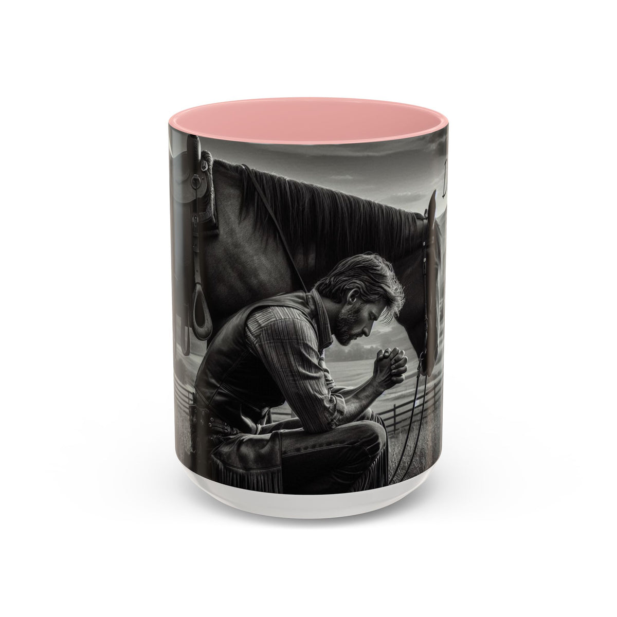 Praying Cowboy Inspirational Coffee Mug, Western Theme Mug