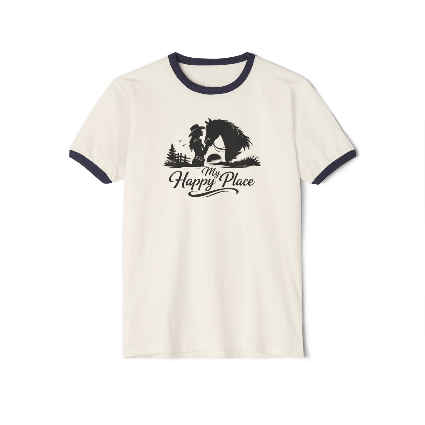 Horse Lover T-Shirt - Here's My Happy Place Tee for Women