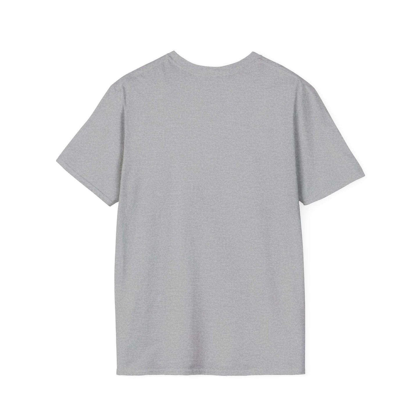 Back view of a gray Hereford T-Shirt, a soft cotton tee designed for cattle farmers and livestock shows.
