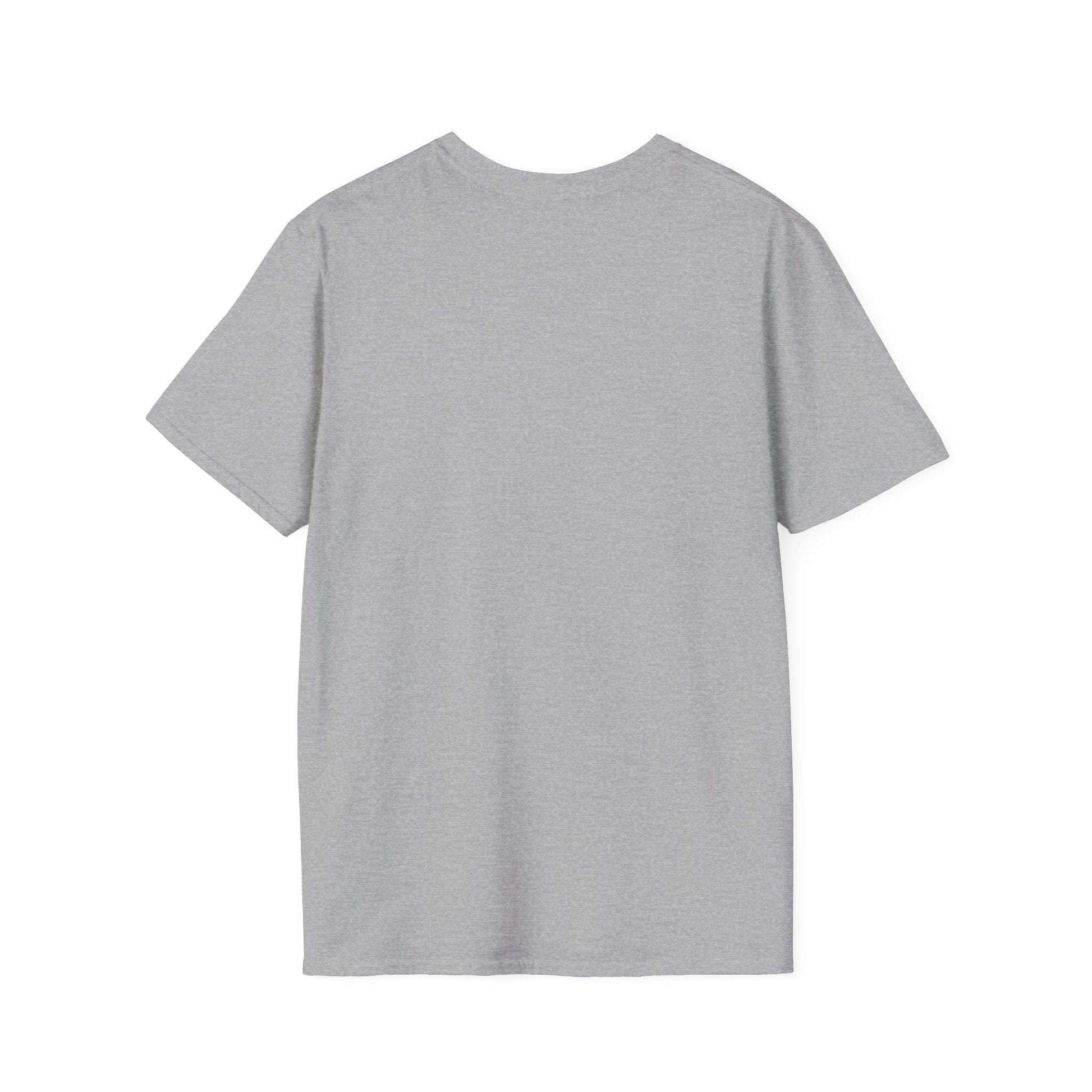 Back view of a gray Hereford T-Shirt, a soft cotton tee designed for cattle farmers and livestock shows.