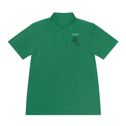 Personalize Sport Polo Shirt in green, lightweight and moisture-wicking for ranch hands.