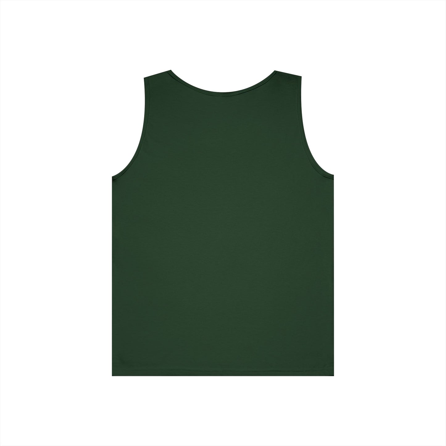 Back view of Horse Lover Tank Top, a green graphic tank tee featuring a mare silhouette.