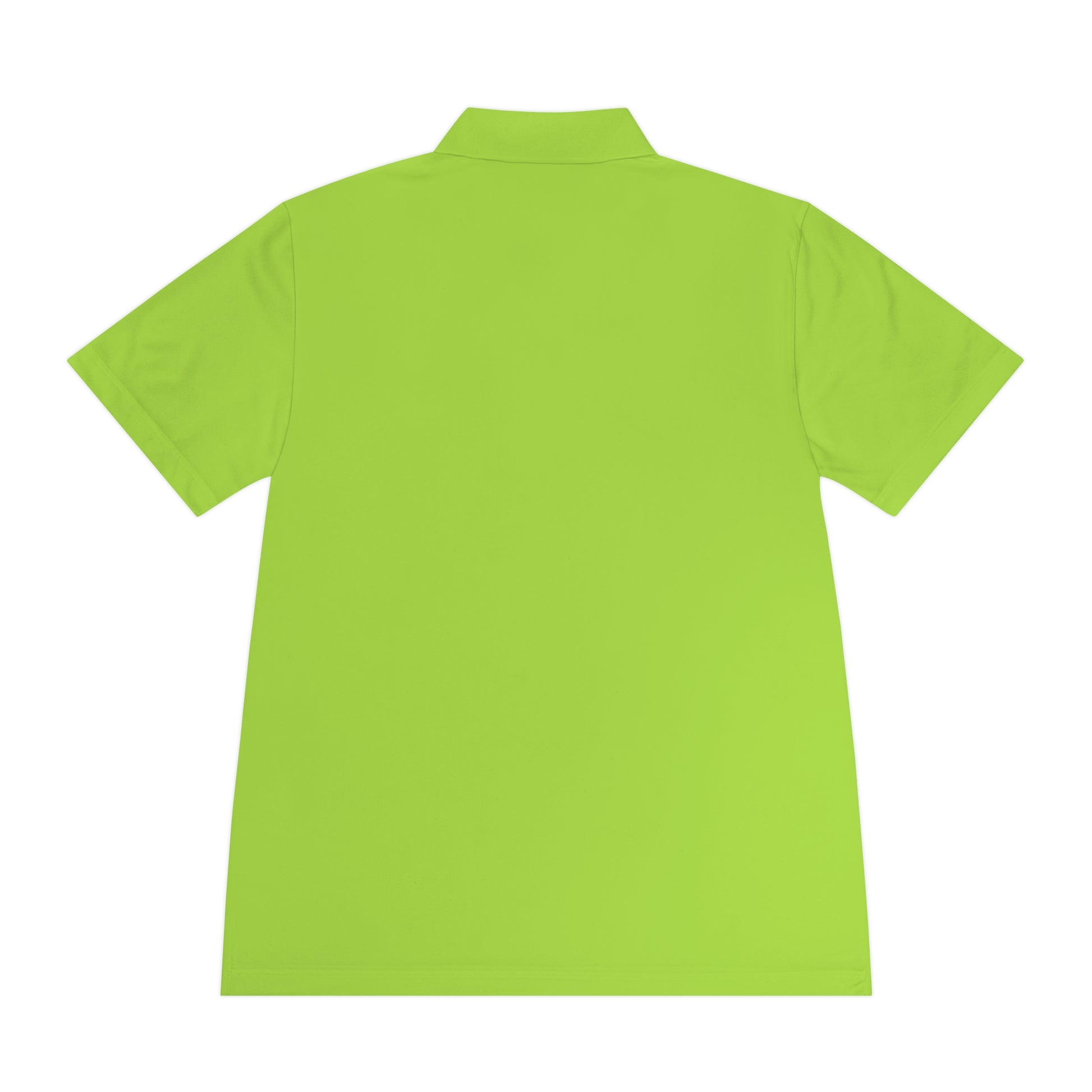 Back view of a Personalize Sport Polo Shirt in vibrant green color.