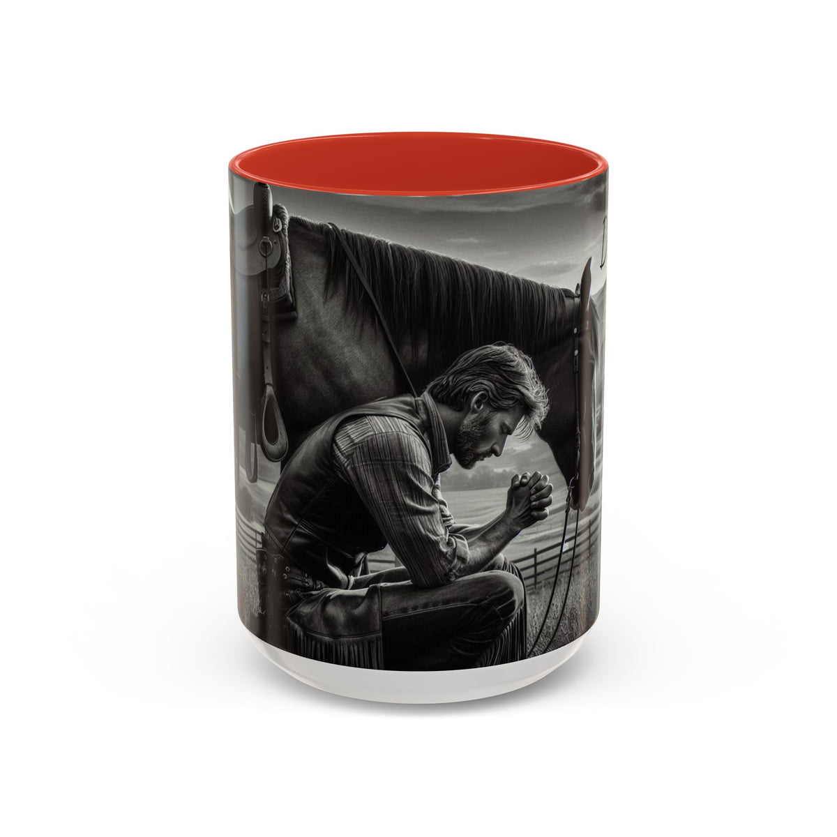 Praying Cowboy Inspirational Coffee Mug, Western Theme Mug
