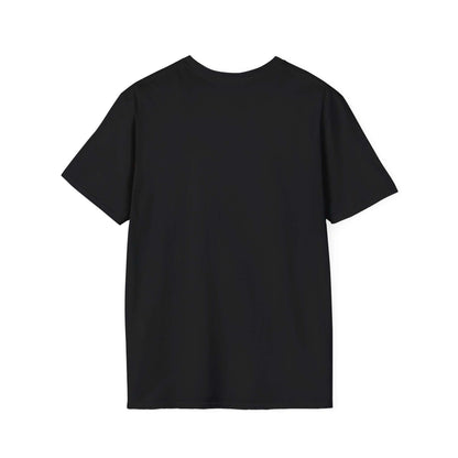 Back view of a black Working Cows Humor T-Shirt, showcasing its lightweight design and classic crewneck style.