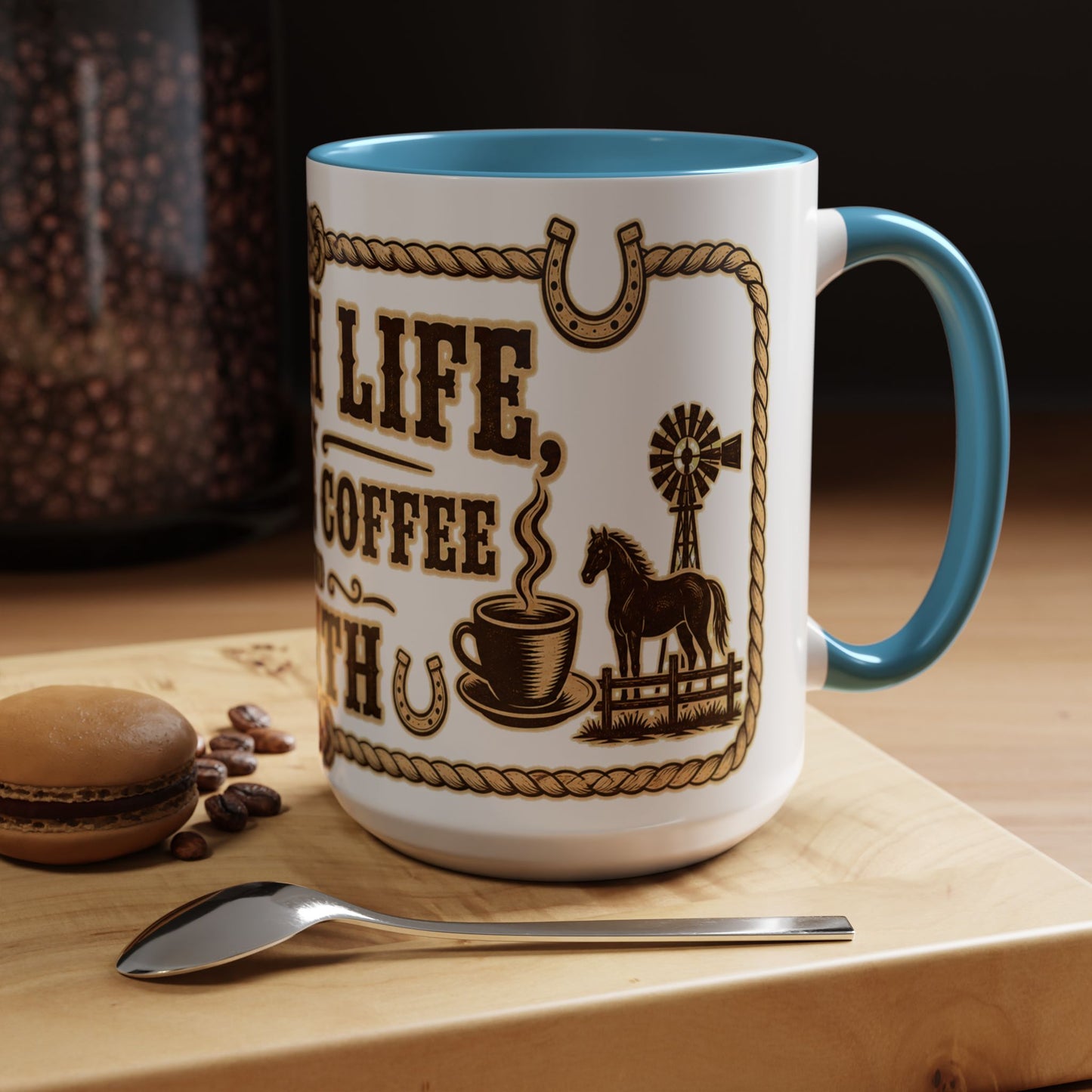 Ranch Life Coffee Mug, Fundraiser Mugs, Silent Auction Coffee Cups
