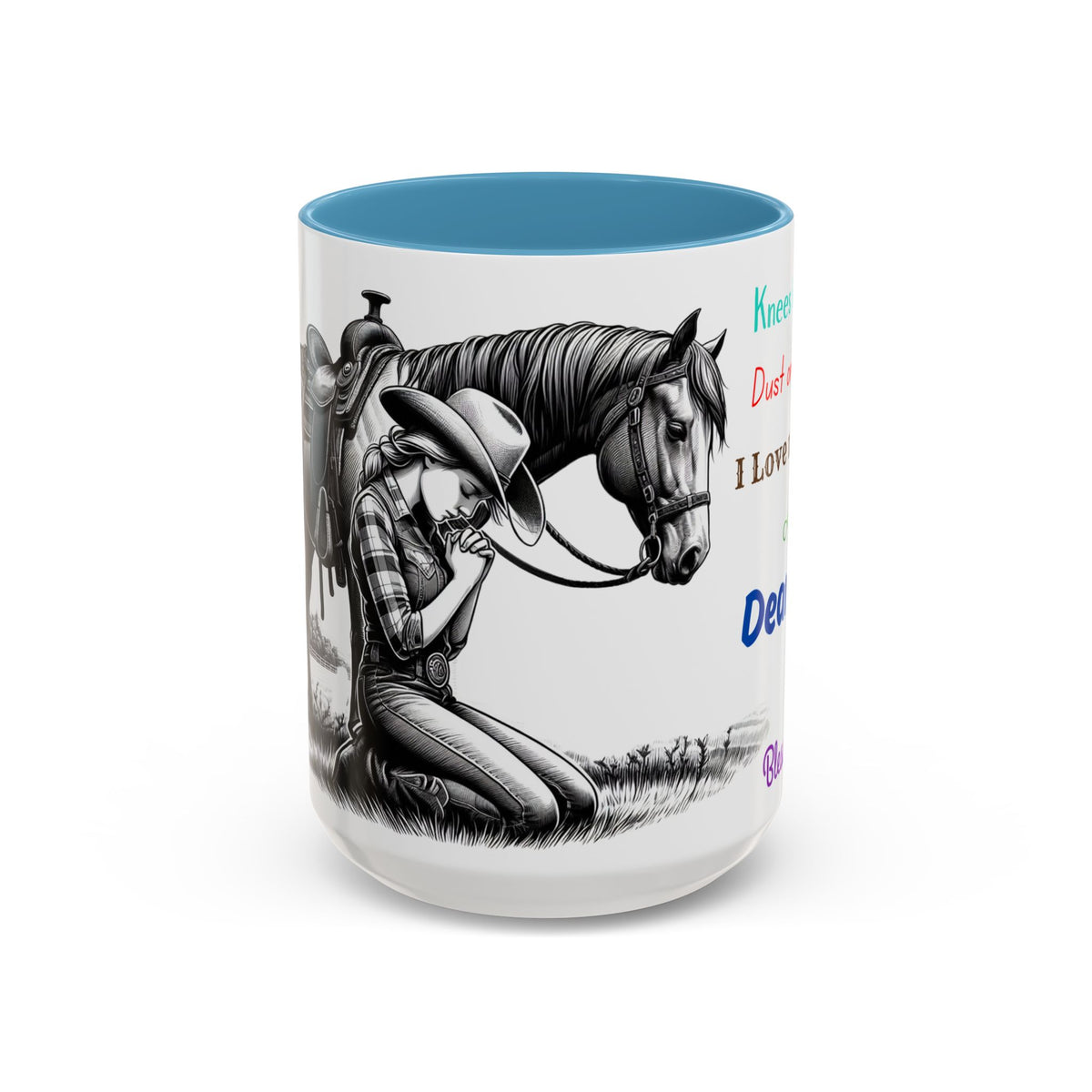 Praying Cowgirl Inspirational Coffee Mug, Horse Lover Cups