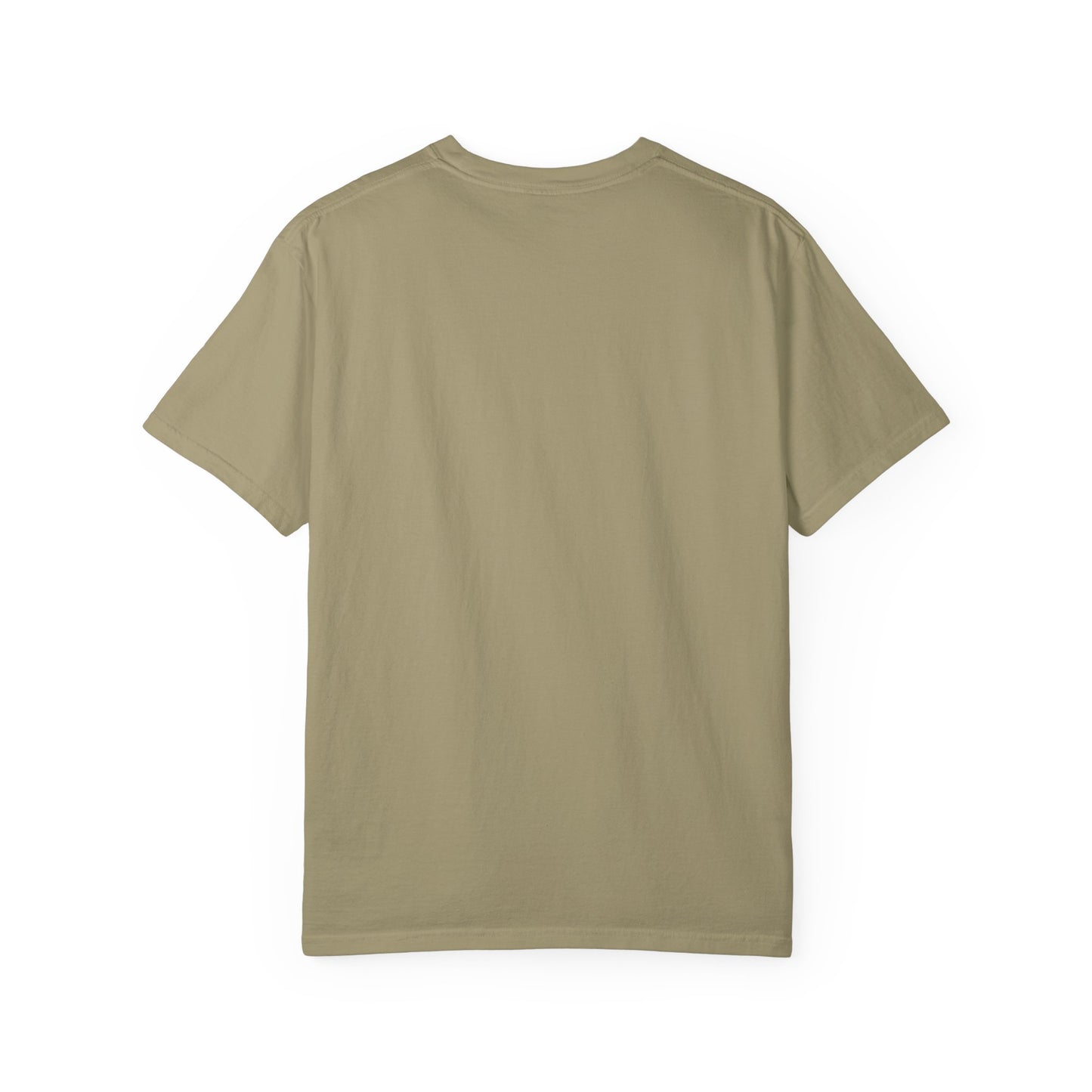 Back view of the Rancher T-Shirt in khaki color, showcasing the relaxed fit and soft fabric design.