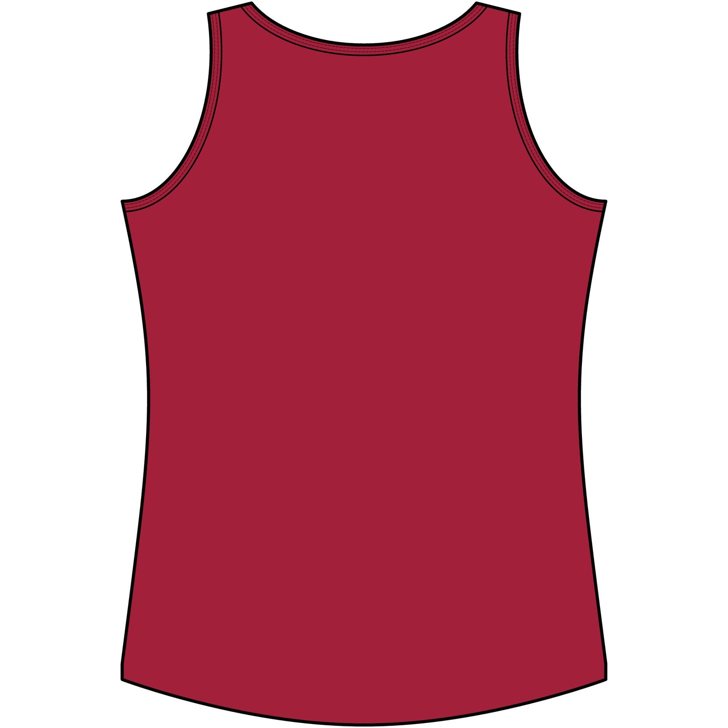 Personalize Tank Top, back view of a maroon tank top designed for farmers and ranchers.