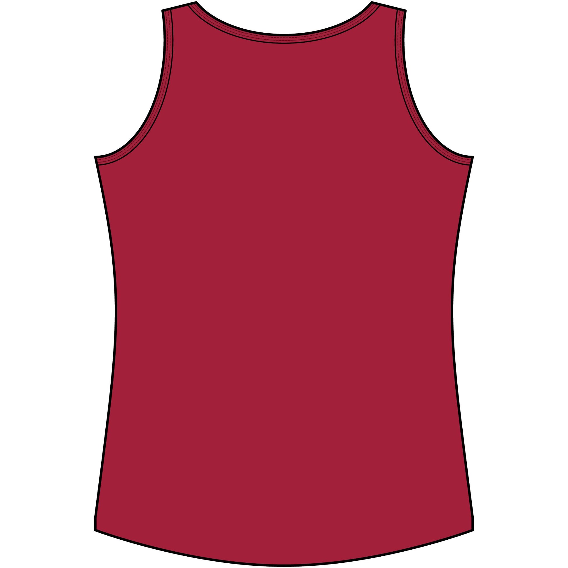 Personalize Tank Top, back view of a maroon tank top designed for farmers and ranchers.
