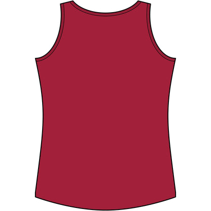 Personalize Tank Top, back view of a maroon tank top designed for farmers and ranchers.