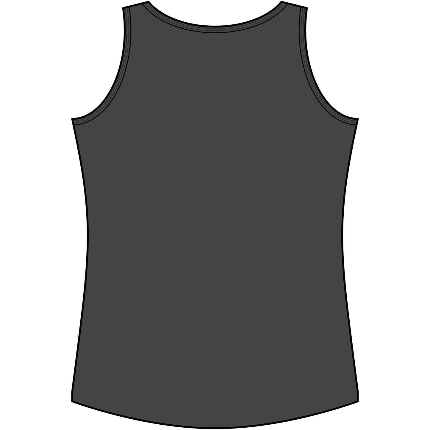 Back view of a Personalize Tank Top in dark gray, ideal for farmers and ranchers, featuring a comfortable design.