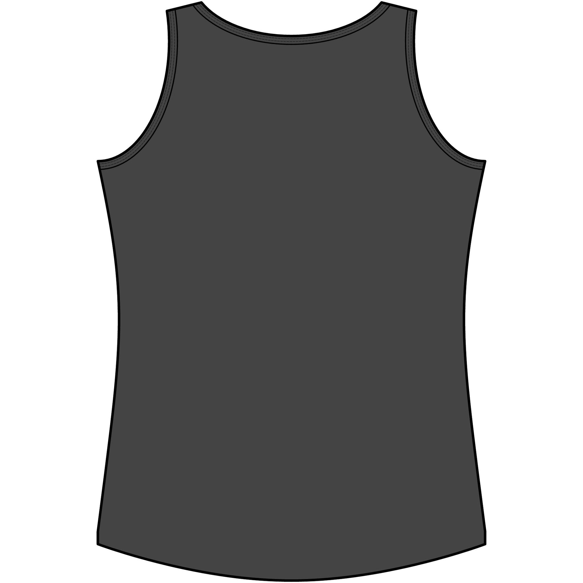 Back view of a Personalize Tank Top in dark gray, ideal for farmers and ranchers, featuring a comfortable design.