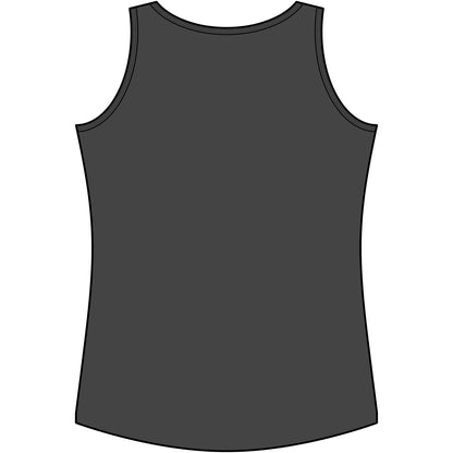Back view of a Personalize Tank Top in dark gray, ideal for farmers and ranchers, featuring a comfortable design.