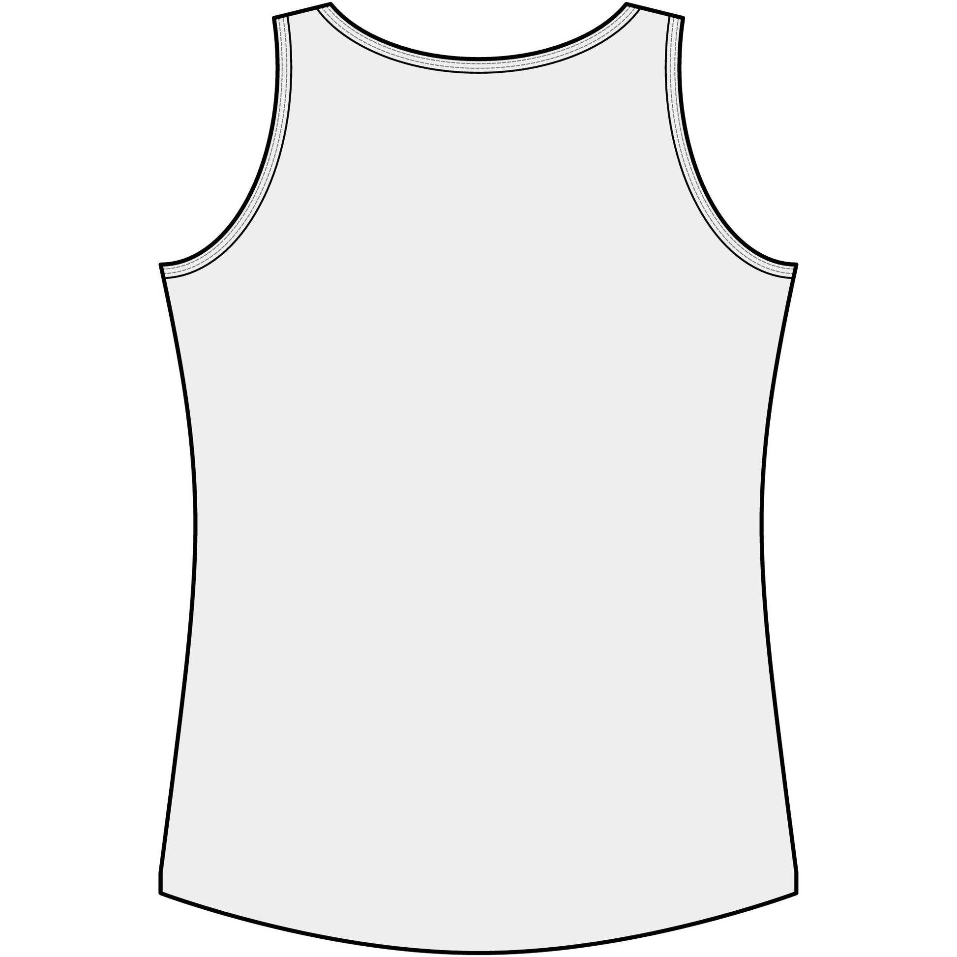 Blank back view of a Personalize Tank Top, ideal for farmers and ranchers, customizable for men and women.