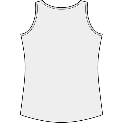 Blank back view of a Personalize Tank Top, ideal for farmers and ranchers, customizable for men and women.
