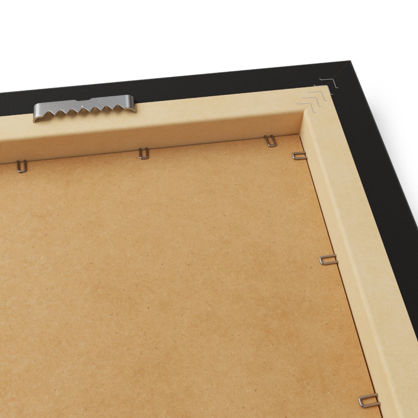 Back view of a framed Mother's Day Heart Felt Poster Gift, showcasing the hanging hardware and frame details.